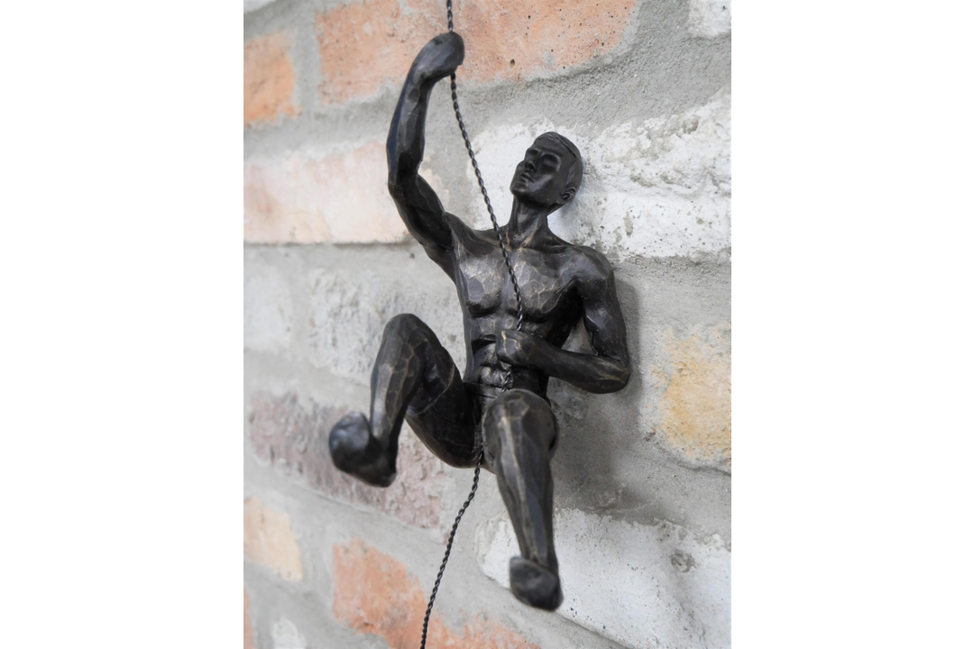 Wall Art Hanging Sculpture Climbing Man - Rivet - Vintage Shop & Gallery from Raglan Wall Art Hanging Sculpture Climbing Man - Rivet - Vintage Shop & Gallery from Raglan