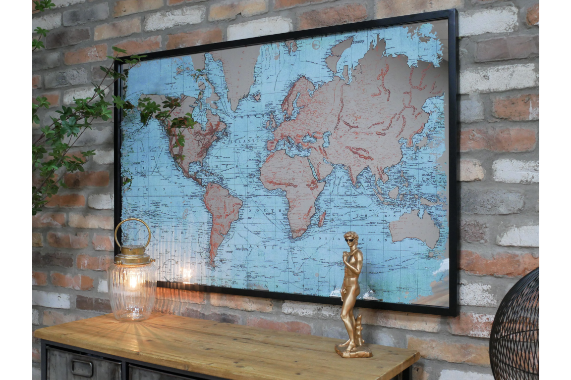 World Map Mirror – The Interiors Barn