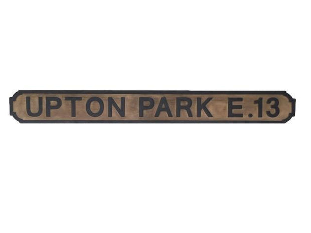 Upton Sign Upton Park Wooden Road Sign – The Interiors Barn