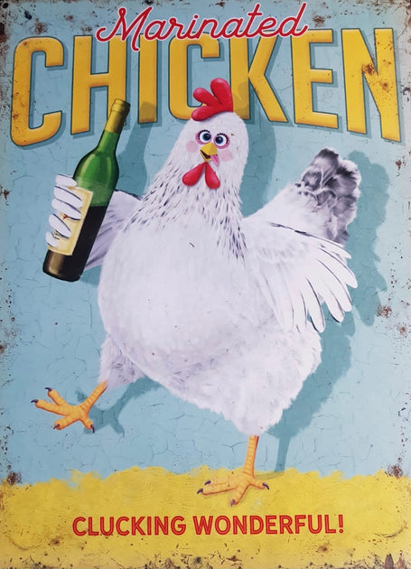 Marinated Chicken Tin Sign – The Interiors Barn
