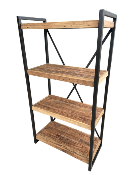 Rustic Wood Bookcase- 80cm Wide – The Interiors Barn