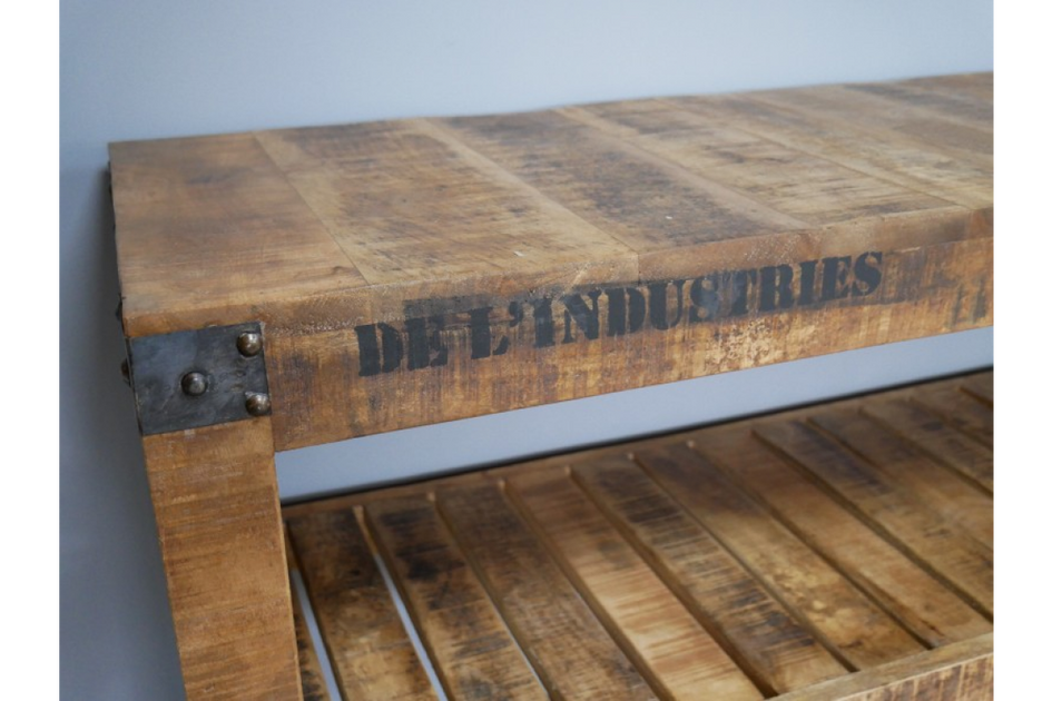 Rustic Hall Table with Shelf – The Interiors Barn
