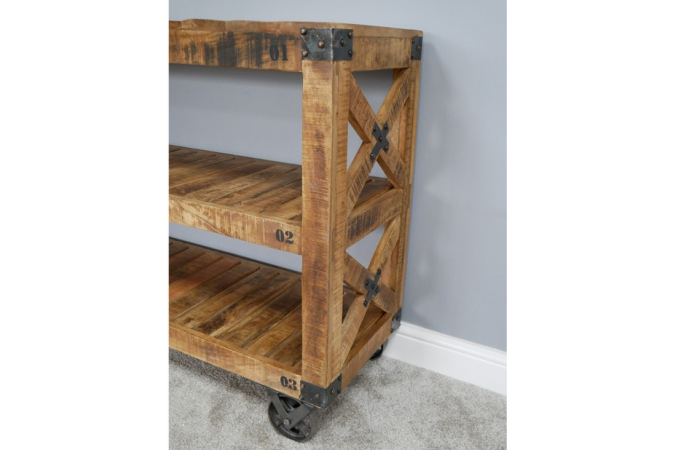 Rustic Hall Table with Shelf – The Interiors Barn