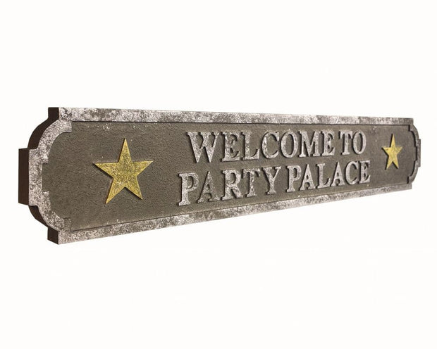 WELCOME TO PARTY PALACE ANTIQUE FINISH – The Interiors Barn