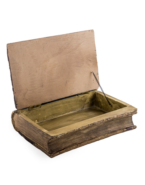 EXTRA LARGE ANTIQUED LEDGER BOOK STORAGE BOX – The Interiors Barn