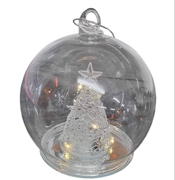 Glass Tree in 10cm Globe with Seed Lights – The Interiors Barn